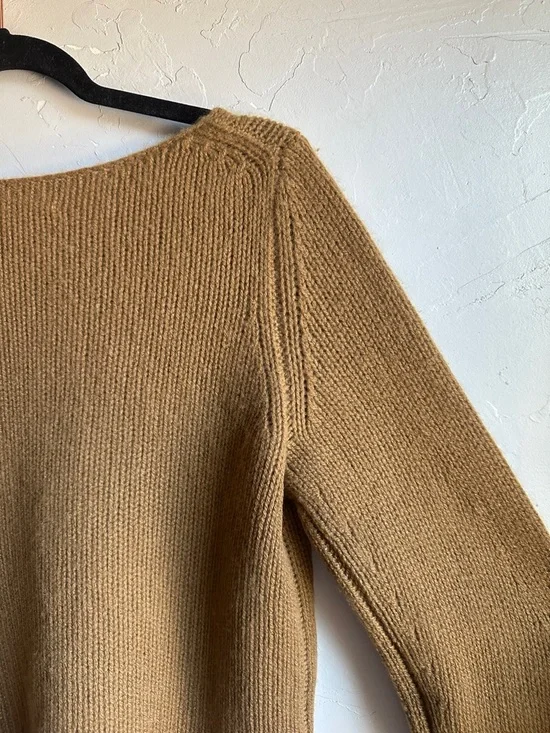 Vince 100% Cashmere Sweater Camel Minimalist Quiet Luxury Capsule Sz M - Picture 5 of 12